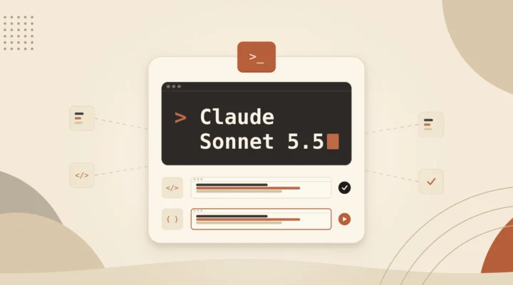 Claude Sonnet 5.5, Anthropic's mid-tier model released on 28 September 2026, shown typed at a terminal prompt with agentic task rows running below